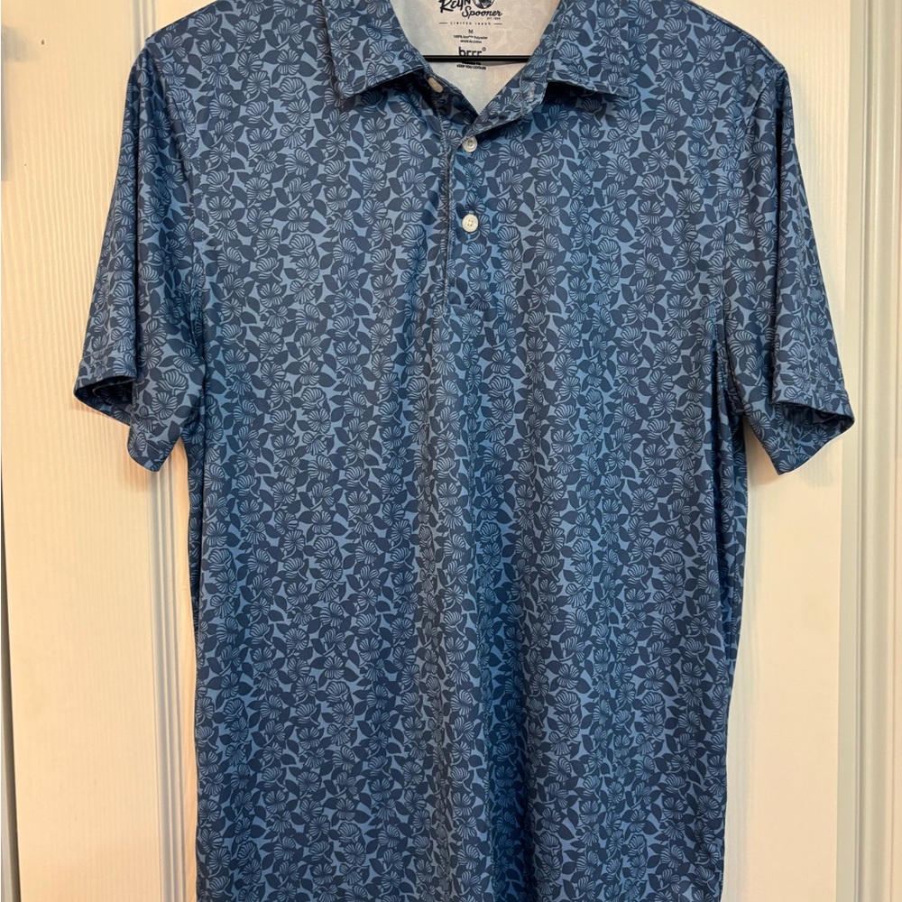 Reyn Spooner Navy Floral Polo Shirt